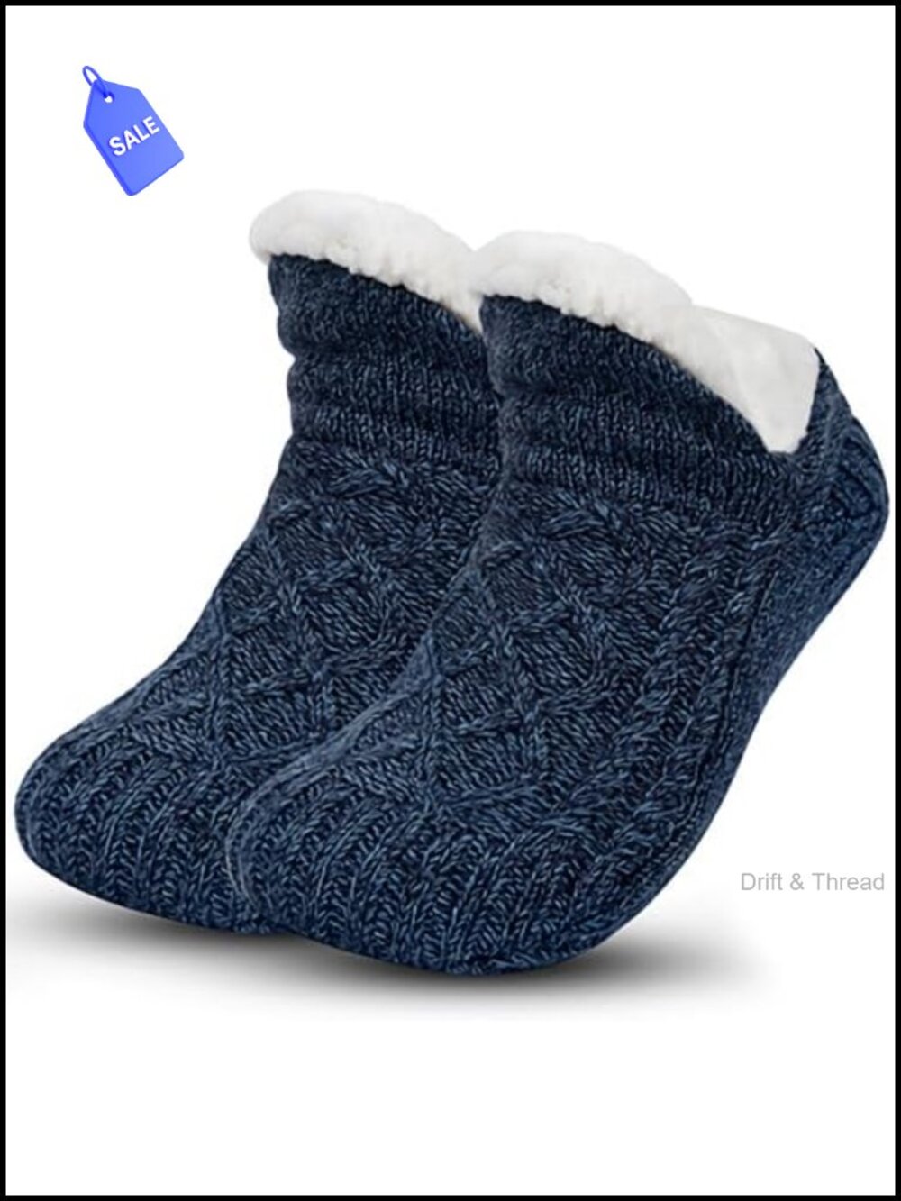 Unisex Fluffy Fuzzy Warm Slipper Socks Thick Fleece Lined Non-Slip Indoor